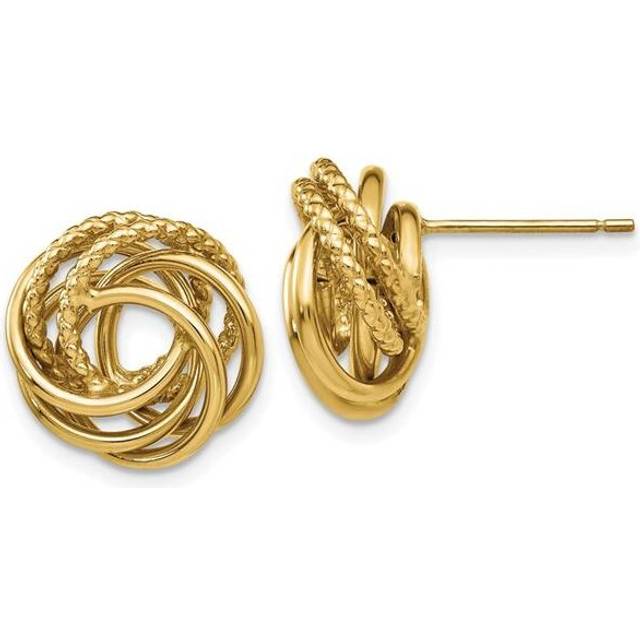 Quality Gold 14k Love Knot Earrings