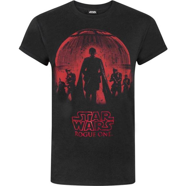 (S, Black/Red) Star Wars Mens Rogue One Foil T-Shirt