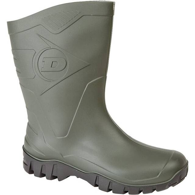 Men's Dunlop DEE Unisex Half Length Wellington Boots Green - Size: 9