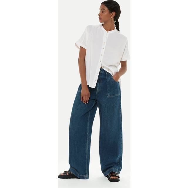 Whistles Maisie Shirred Sleeve Blouse