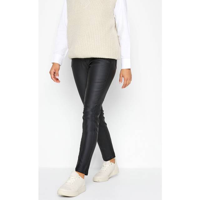 Pixiegirl Black Ava Stretch Faux Leather Look Jeans Petite > 12 Pixiegirl | Petite Women's Skinny Jeans - Petite 12