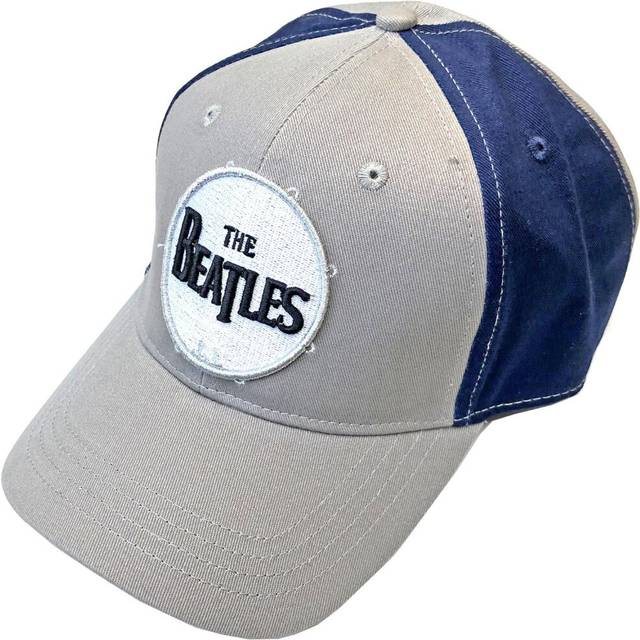 (One Size, Grey/Navy Blue) The Beatles Unisex Adult Drum Logo Baseball Cap