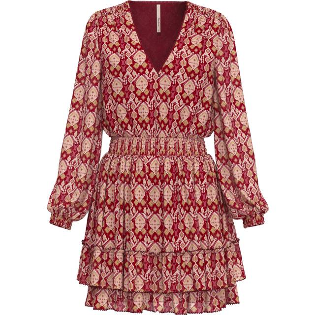 Pepe Jeans for woman. PL953357 Red Gala Dress (XL), Casual, Party, Polyester, Long sleeve