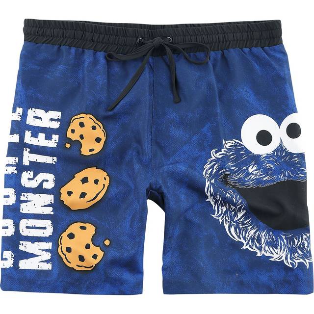 Sesam Badbyxor - Cookie Monster - Face - M 3XL - för Herr - blå