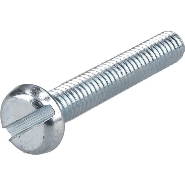 R-TECH 337022 Slotted Pan Head Machine Screws BZP M4 25mm - Pack O...