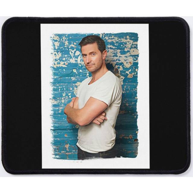 Mouse Pad Music Retro Richard Armitage Paint Splash Cool Graphic Gift 11.8 x 9.8 inch Computer Mat Gaming Office Mousepad