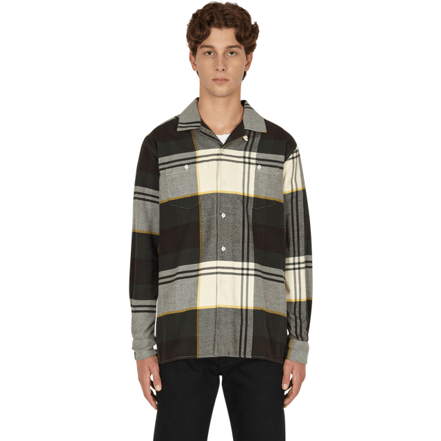 Plaid Lightweight Flannel Shirt Multicolor (L)