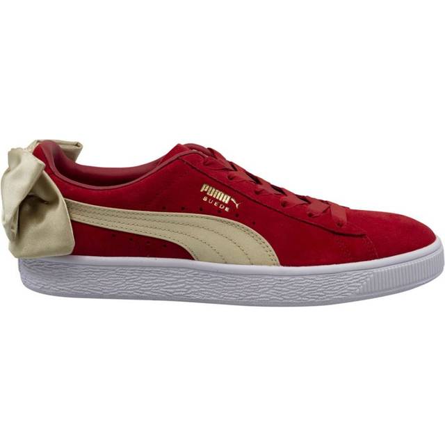 (WMNS) PUMA Suede Bow Varsity Sneaker 367732-01 - Red - 6.5