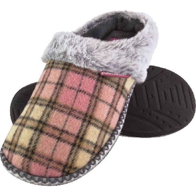 Size 6 dunlop cute cosy plush memory foam knitted slippers open back mules ortho