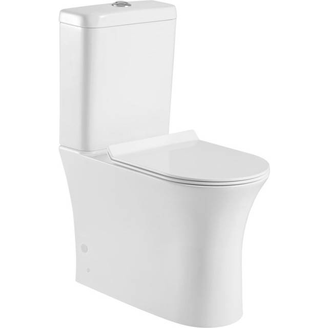 White Round Soft Close Toilet Seat with Quick Release - Indiana