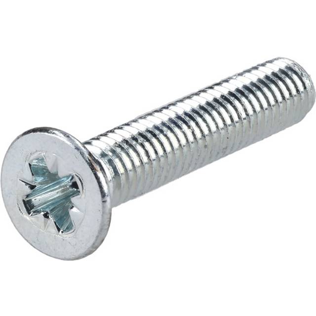 R-TECH 337070 Pozi Countersunk Machine Screws BZP M3 16mm - Pack O...
