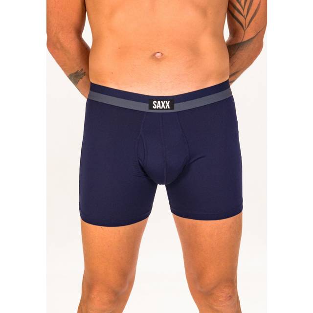 Men's Sport Mesh Boxer Briefs, Navy - L