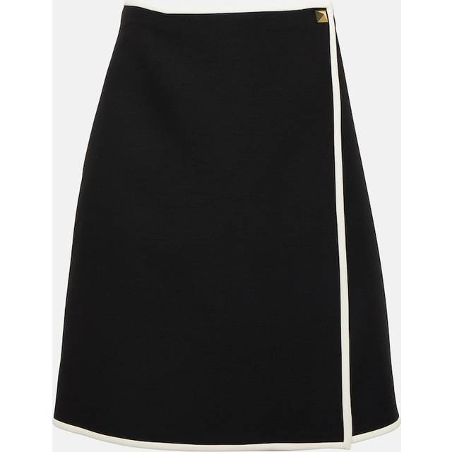 Valentino Roman Stud wool and silk miniskirt