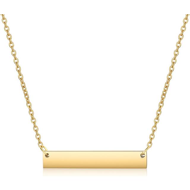 Personalized Customized Your Name Bar Necklace Custom Engraved Necklace For Mom Friendship Holiday Golden Personalized Name Necklace Gift For Birthday - Multicoloured