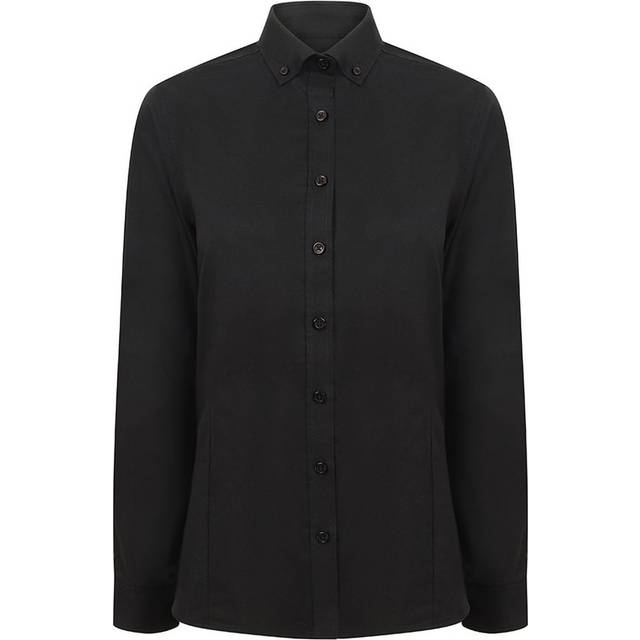 Henbury womens/ladies modern long sleeve oxford shirt rw5424