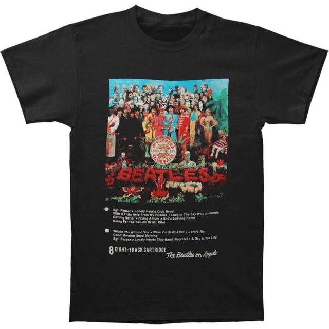 (XL, Black) The Beatles Unisex Adult Sgt Pepper 8 Track T-Shirt