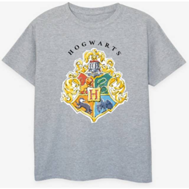 (5-6 Years, Sports Grey) Harry Potter Boys Hogwarts School Emblem T-Shirt