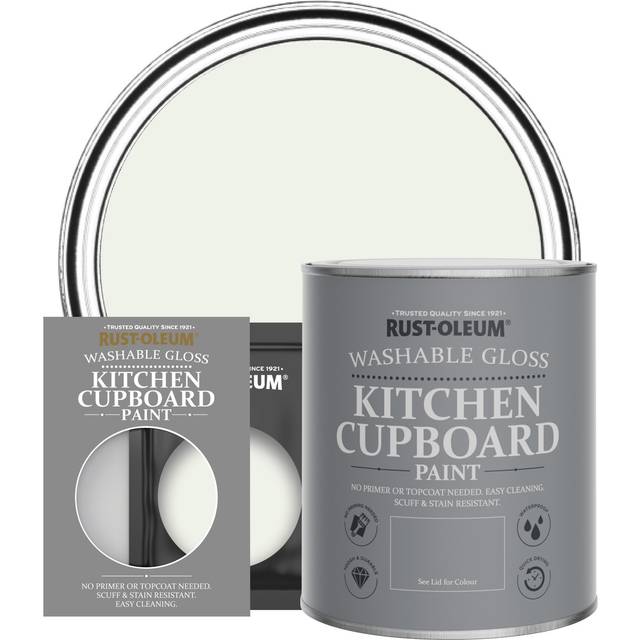Rust-Oleum Kitchen Cupboard Paint, Gloss Finish - STEAMED MILK - 10ml - White