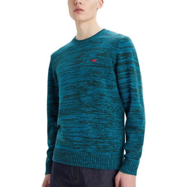 Levi's, Stickade tröjor & koftor, Herr, L, Sweatshirts & Hoodies - blue (L)