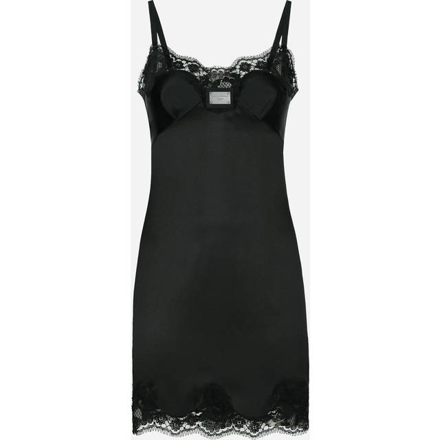 Dolce & Gabbana Short Slip Dress With Tag - Woman Dresses Black Silk 50