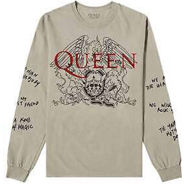 Queen unisex long sleeve t-shirt: handwritten (sleeve print) (large)