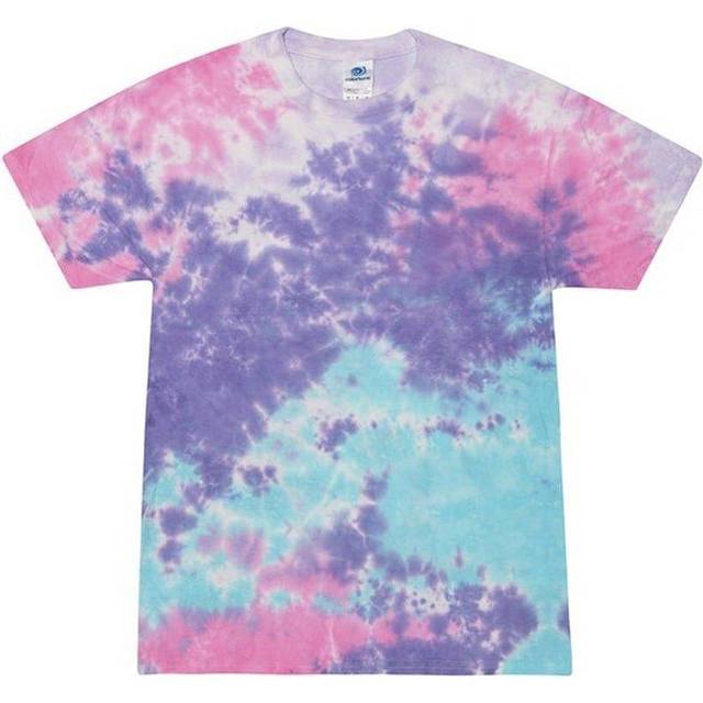 (L, Cotton Candy) Colortone Unisex Adult Tie Dye T-Shirt