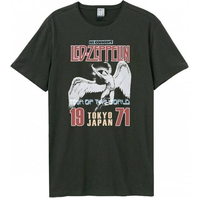 (XXL, Charcoal) Amplified Unisex Adult Tokyo 71 Led Zeppelin T-Shirt