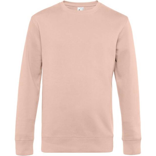 (XS, Soft Rose) B&C Mens King Crew Neck Sweater