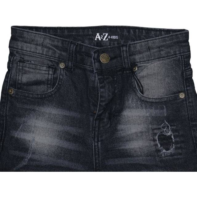 Kids boys ripped black denim shorts comfort stretch jeans trouser pants age 5-13