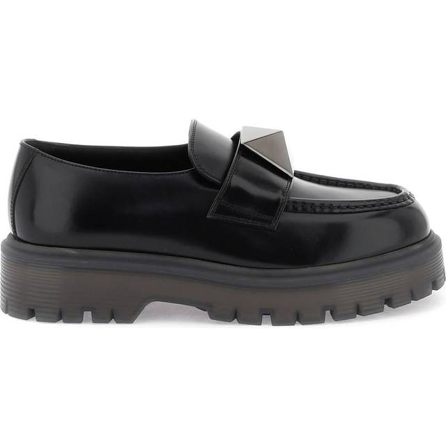 Valentino One Stud 45 Leather Loafer