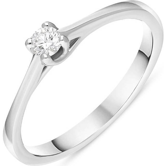 18ct White Gold Diamond Round Brilliant Cut Solitaire Ring