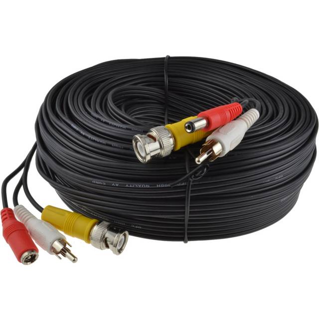 kenable CCTV Lead BNC Video RCA Phono Audio and 2.1mm DC Power Cable 30m