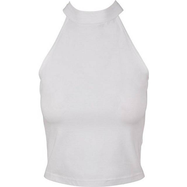 Bygg ditt varumärke Dam/Dam Kort linne med turtle Neck 12 UK vit