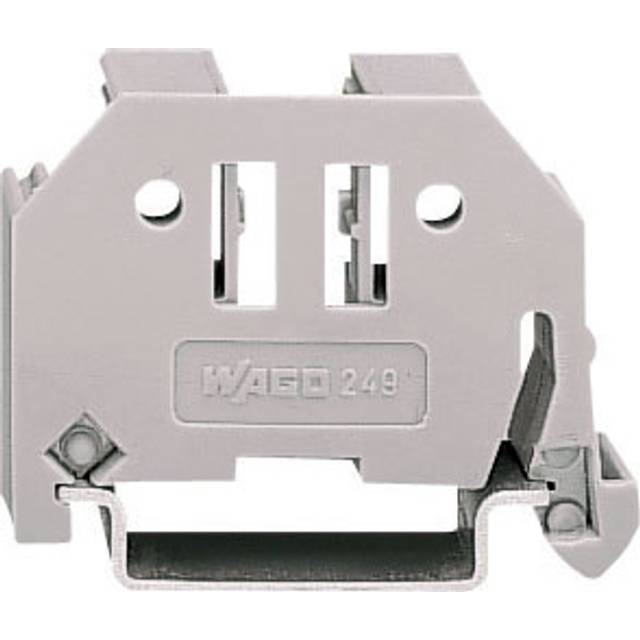 WAGO 249-117 Screwless End Bracket Grey 10mm (W)