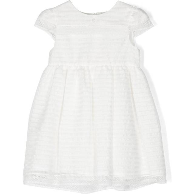 Patachou - stripped dress - kids - Cotton/Polyester/Cotton - 4 - White