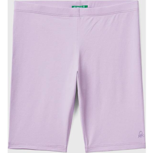 Benetton, Short Leggings In Stretch Cotton, size S, Lilac, Kids