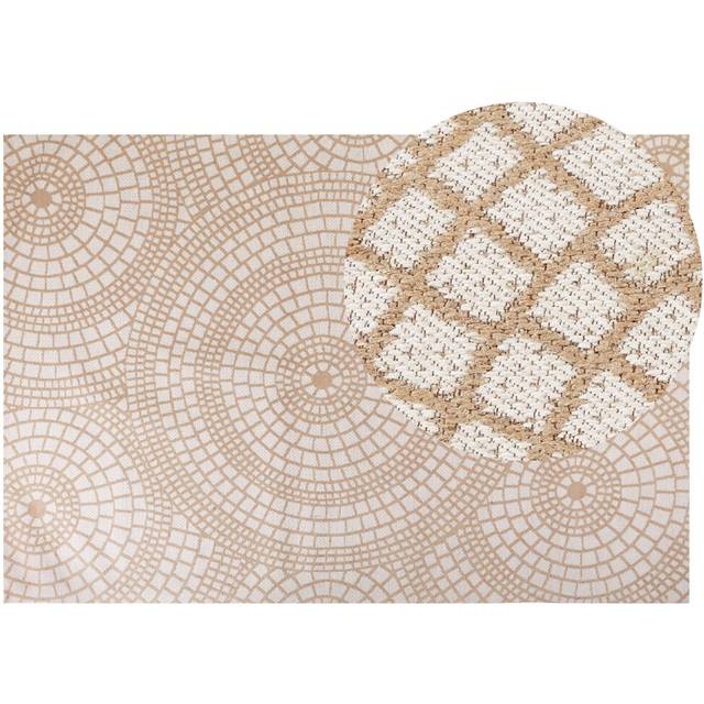 Jute Area Rug 200 x 300 cm Beige and White ARIBA