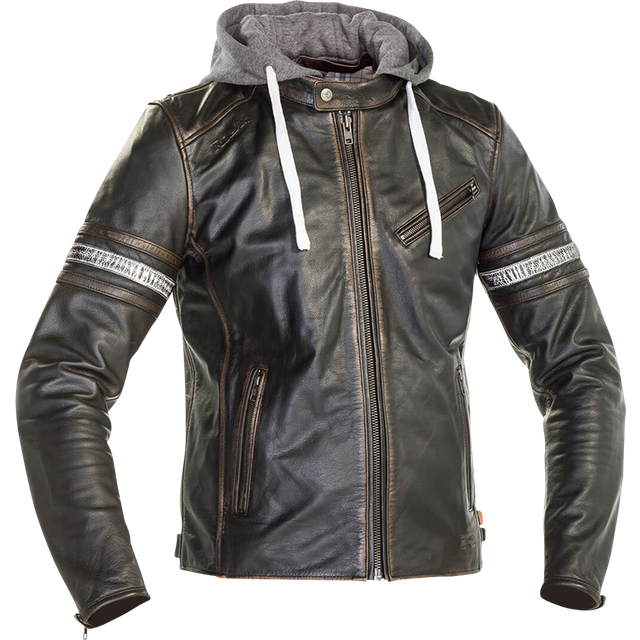 (UK 18) Richa Toulon 2 Ladies Leather Jacket Anthracite / Brown