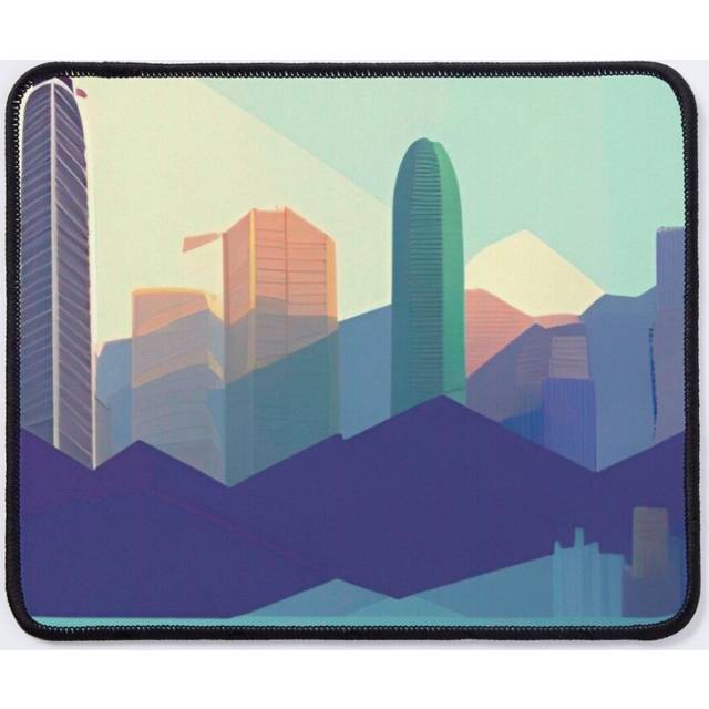 Mouse Pad Hong Kong Vector Paint 11.8 x 9.8 inch Computer Mat Gaming Office Mousepad