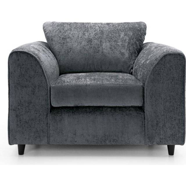 (Armchair) Monaco Grey Crushed Chenille Sofa Sets