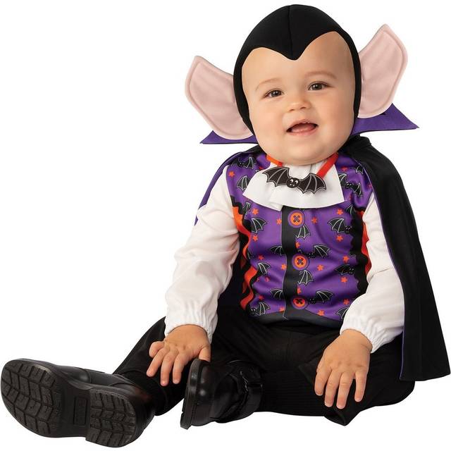 (3-4 Years, Purple/Black/White) Bristol Novelty Toddler Vampire Halloween Costume
