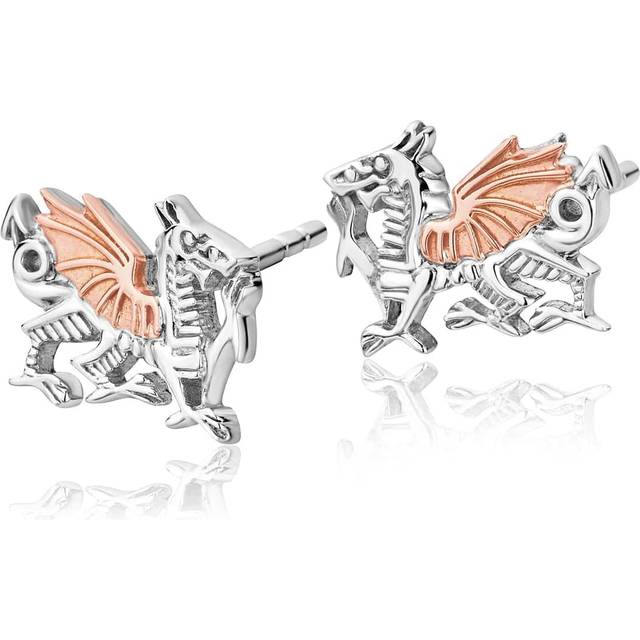 Royal Clogau Sterling Silver Welsh Dragon Earrings - Metallics - One Size