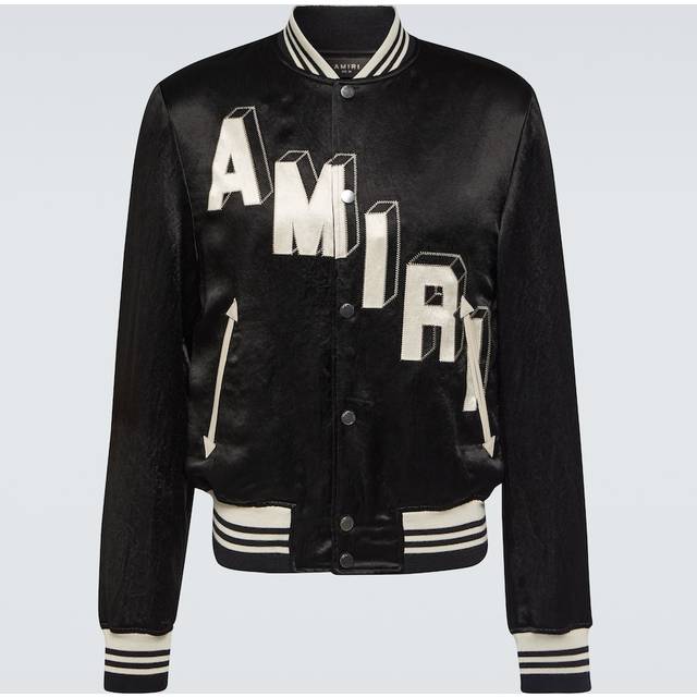 Amiri Satin varsity jacket - black (UK 36)