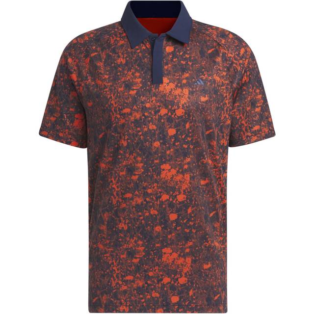 adidas Mesh Print Polo Shirt - Collegiate Navy/Preloved Red Collegiate Navy/Preloved Red-Multi / L