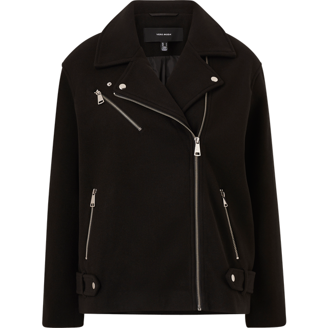 VERO MODA Vmpopemmy bikerjacka Boos Cp jacka för kvinnor, svart, S