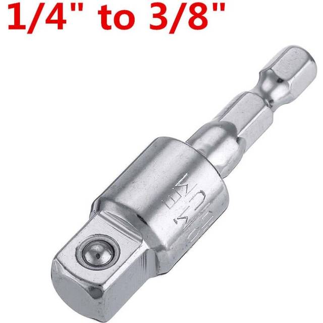 (3/8) 1/4 Inch Shank Socket Adapter Nut Driver Socket Impact Hex Shank Extension Drill Shank Adapter