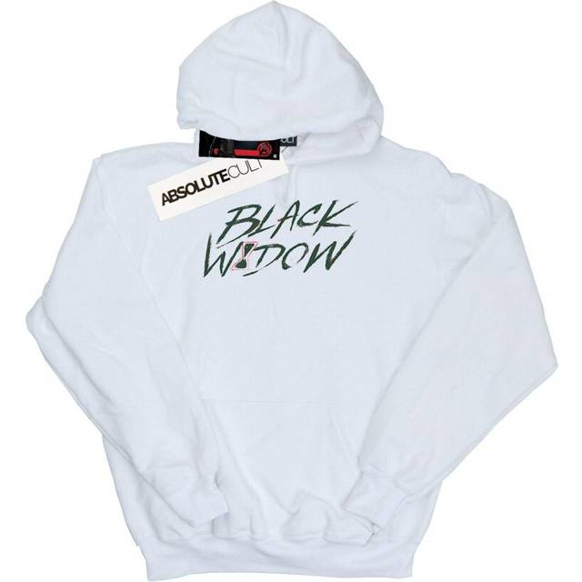 Marvel Mens Black Widow Movie Alt Logo Hoodie L vit