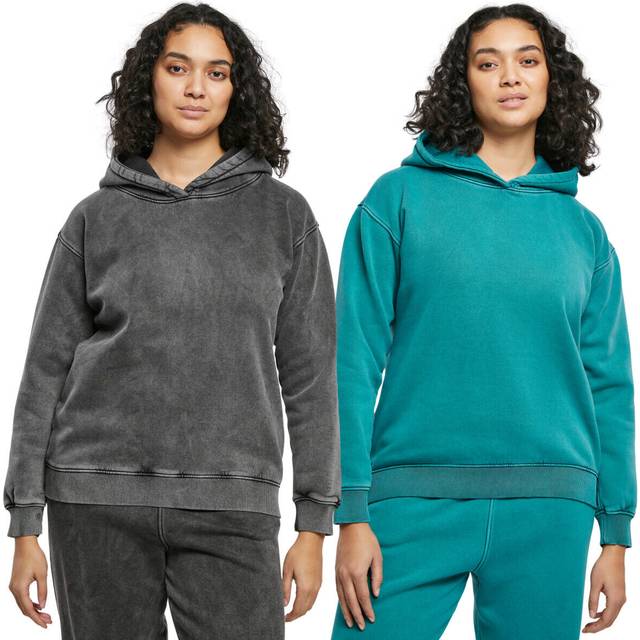 Sweatshirt woman Urban Classics Stone Washed - Noir