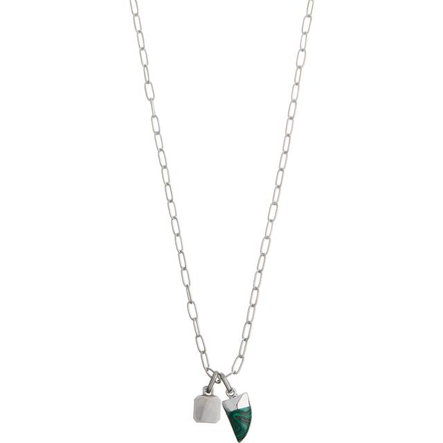 Tusk Cluster Necklace - Orelia - Silver
