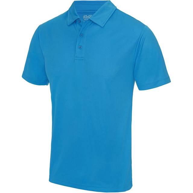 (M, Sapphire Blue) Just Cool Mens Plain Sports Polo Shirt